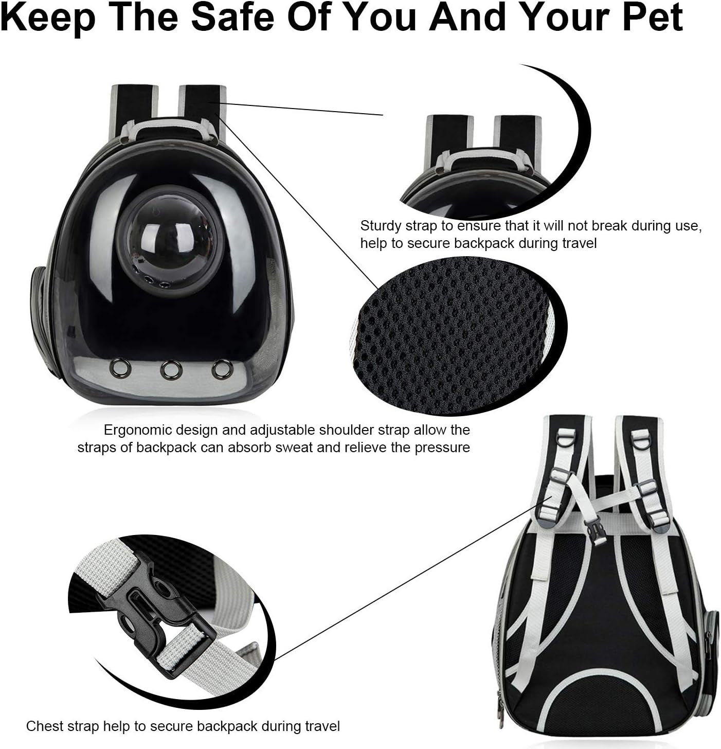Cat & Dog Carrier Backpack for Small Medium Cat Puppy Doggie