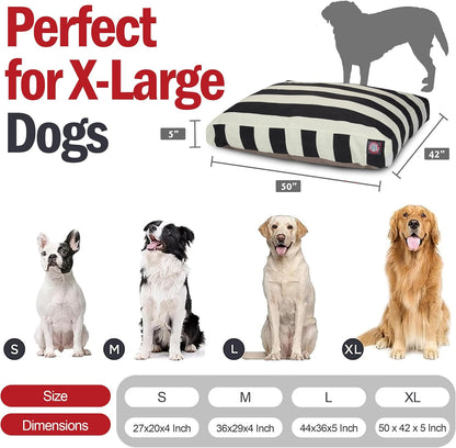 Rectangle Large Dog Bed Washable – Non Slip Comfy Pet Bed